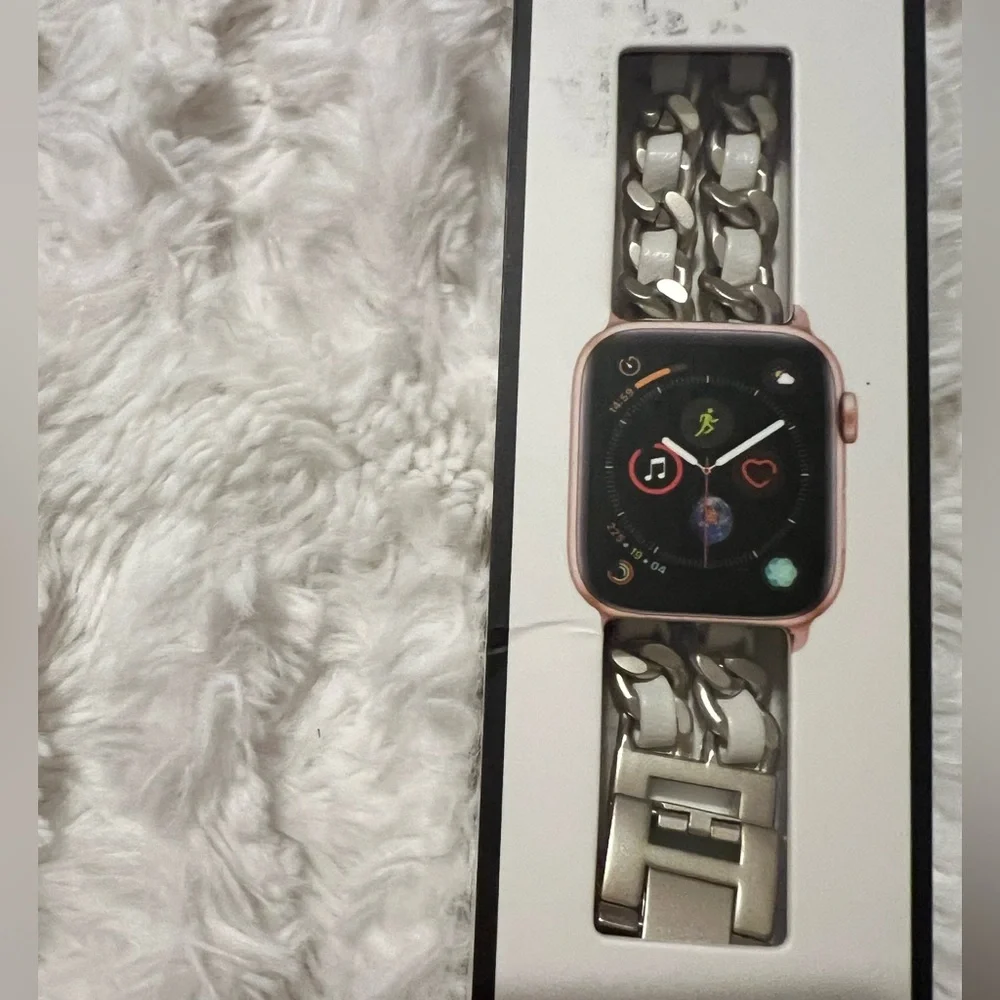 Silver Smart Watch Band